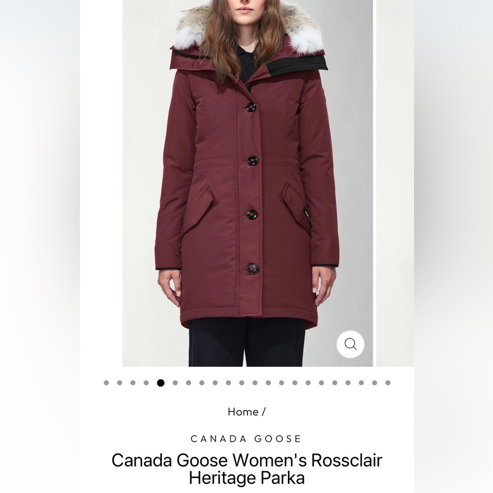 Canada Goose Rossclair Parka Black Label Women’s S Bordeaux Like New